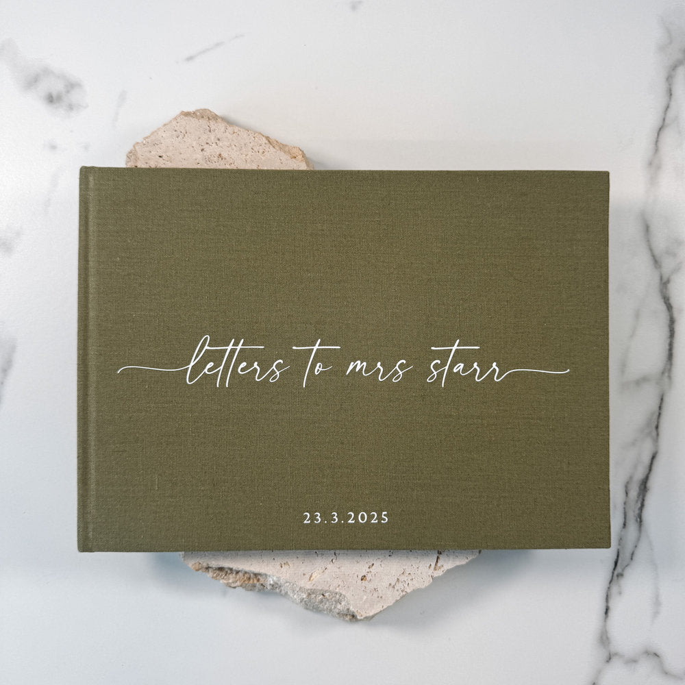 Letters to the Bride Book Green Linen Cover