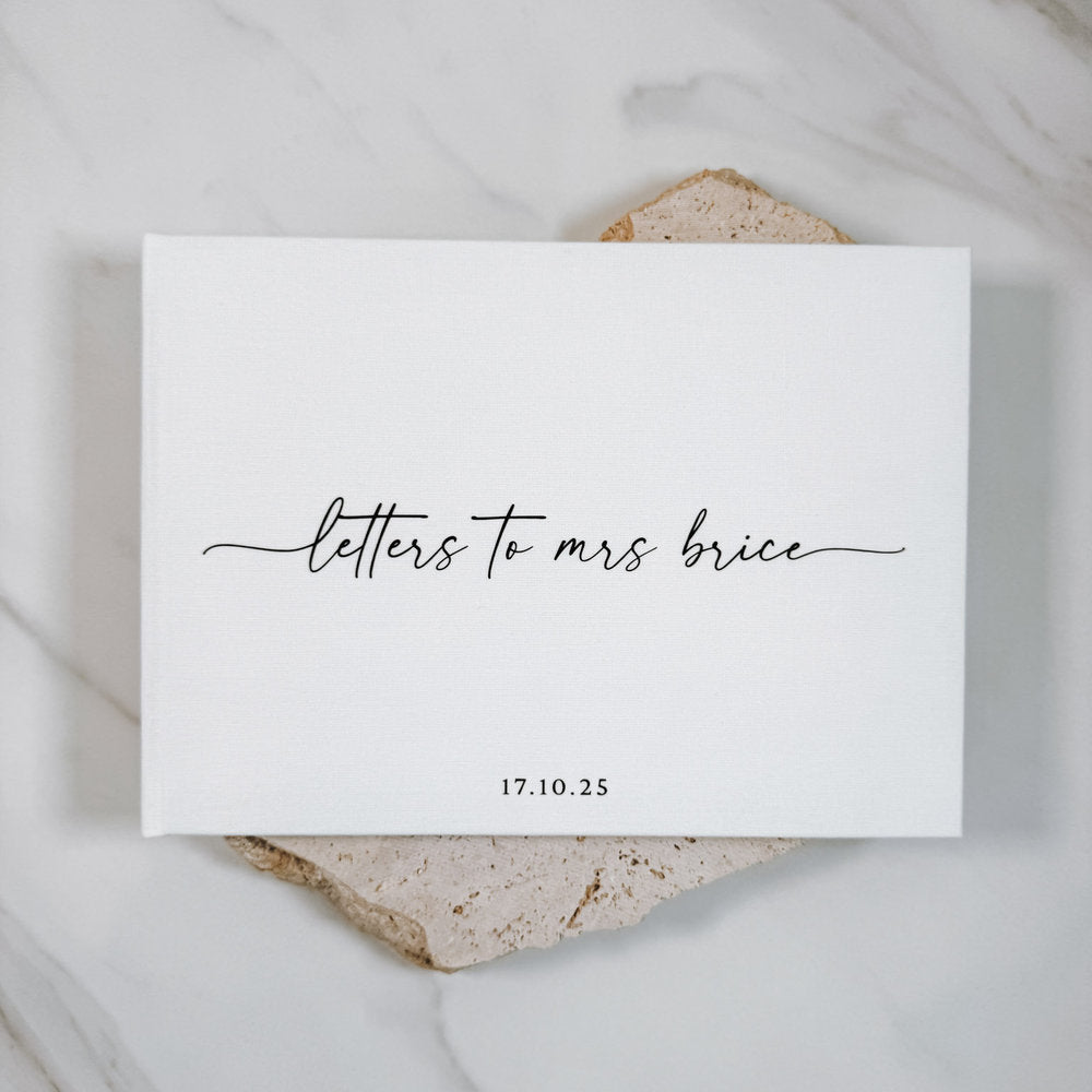 Letters to the Bride Book Ivory Linen Cover