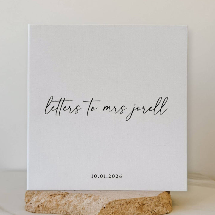 Personalised Letters to the Bride Album Self-Adhesive Black Linen