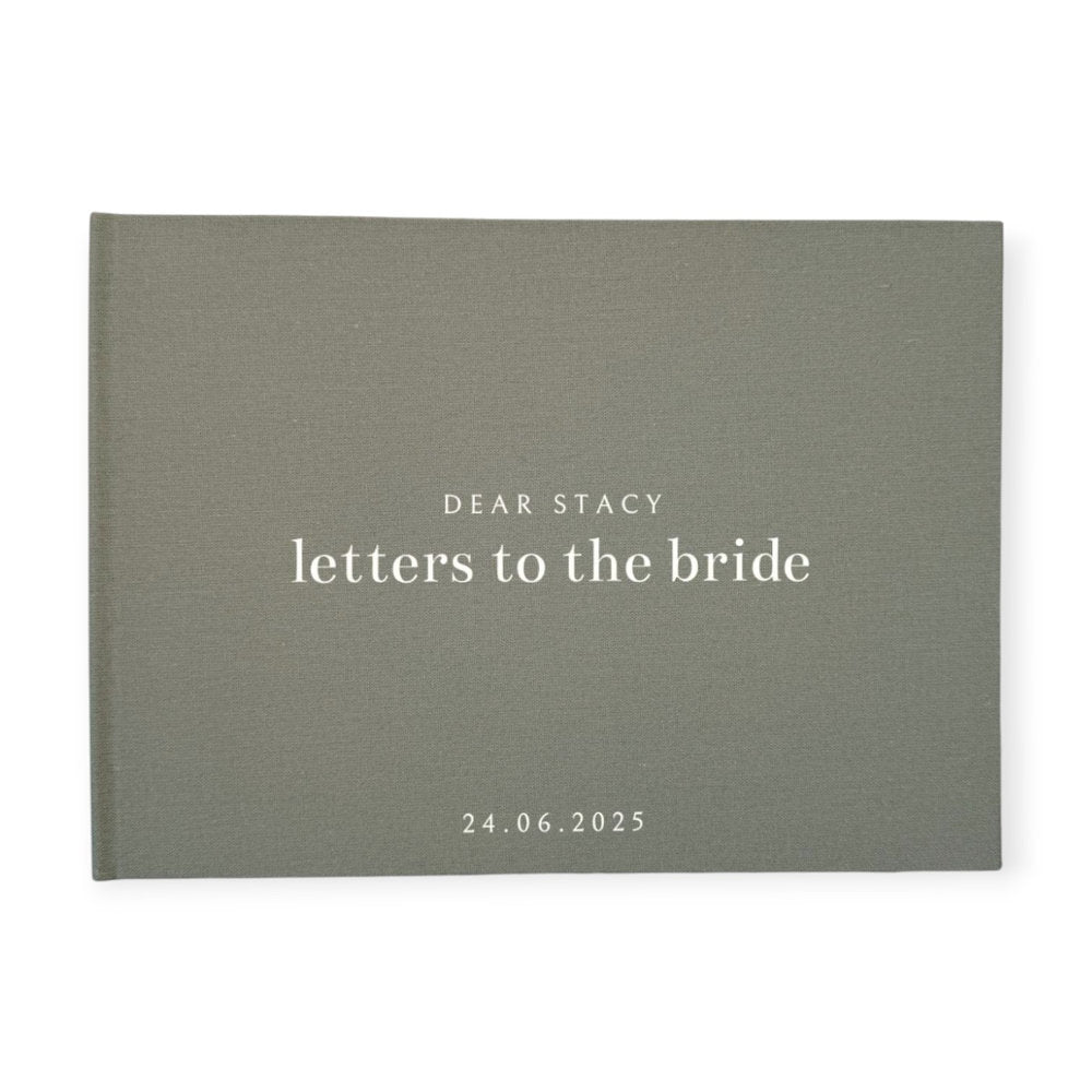 Sage Linen Letters to the Bride Keepsake Book