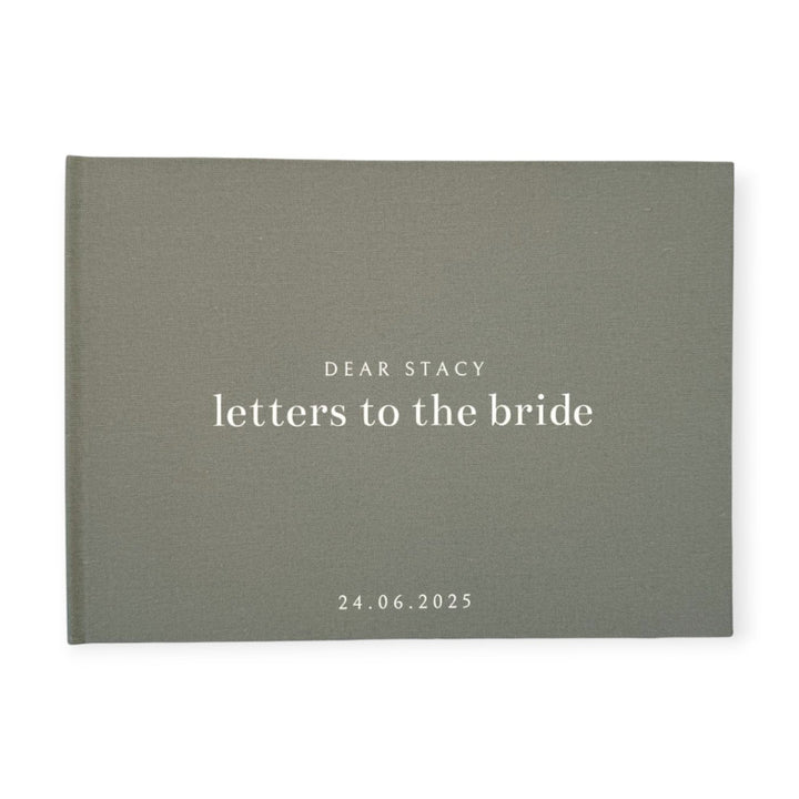 Sage Linen Letters to the Bride Keepsake Book