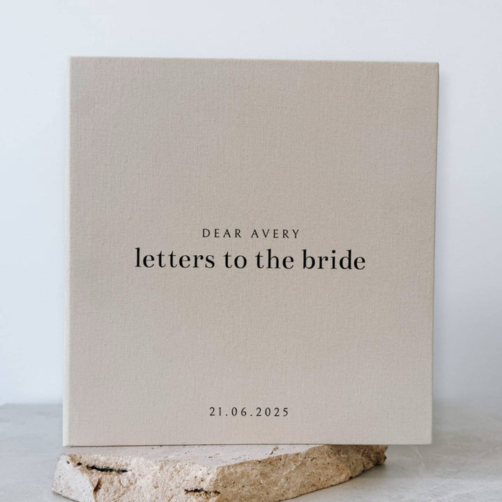 Elegant Letters to the Bride Photo Album Self-Adhesive Almond Linen