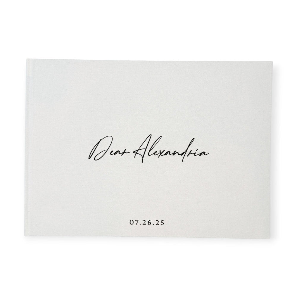 Personalised Letters to the Bride Book in Ivory