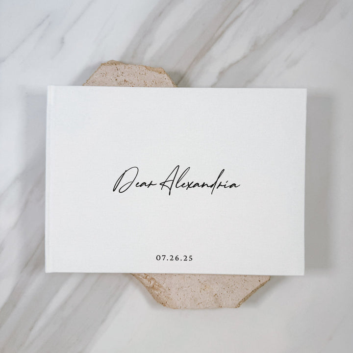 Personalised Letters to the Bride Book in Ivory