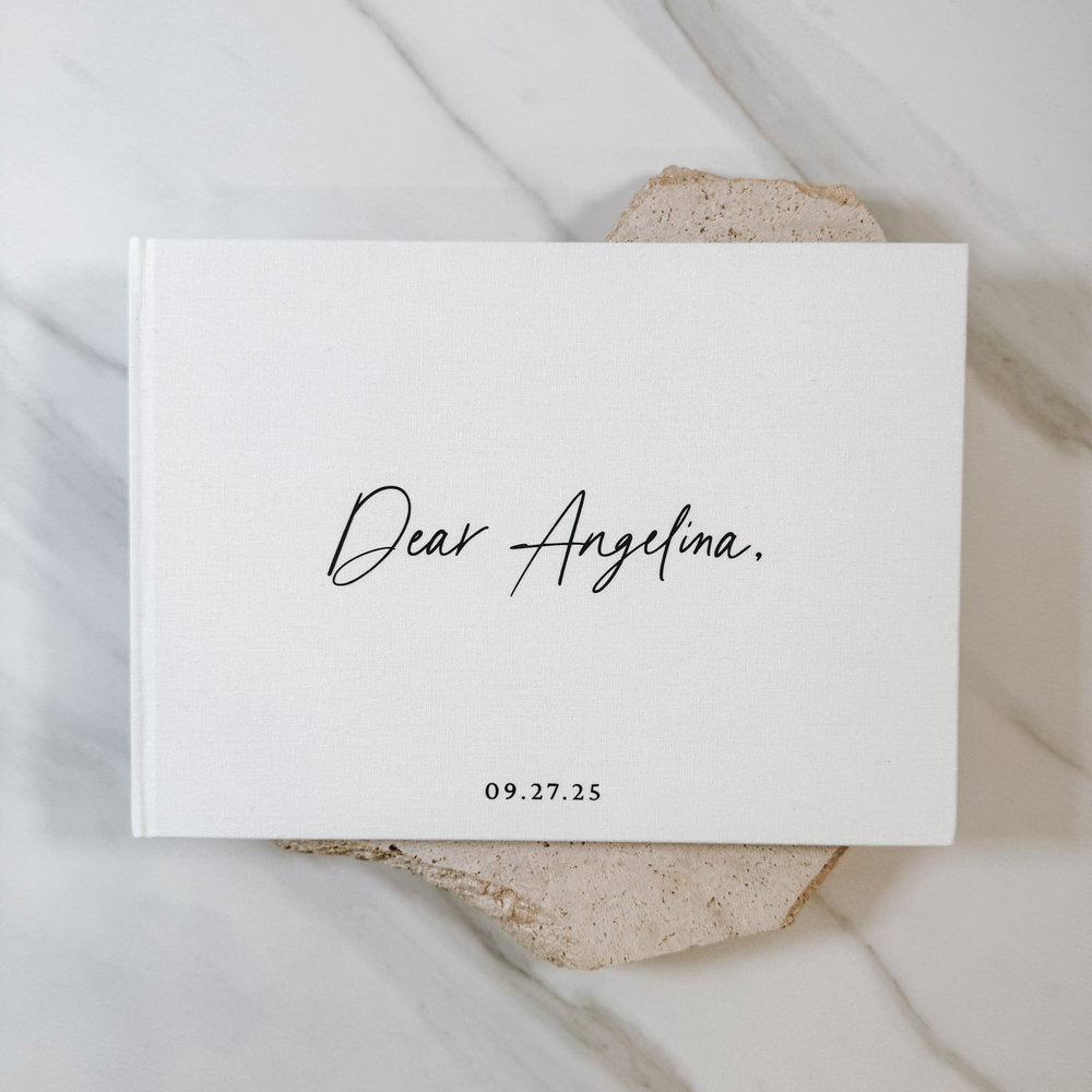 Personalised Letters to the Bride Book in Ivory