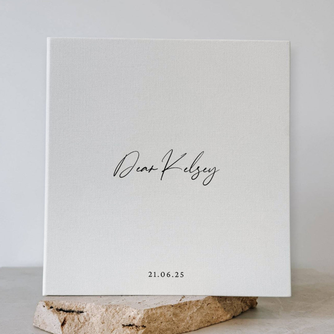 Timeless Letters to the Bride Memory Album Self-Adhesive Ivory Linen