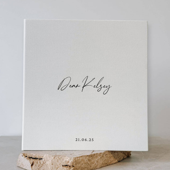 Timeless Letters to the Bride Memory Album Self-Adhesive Ivory Linen