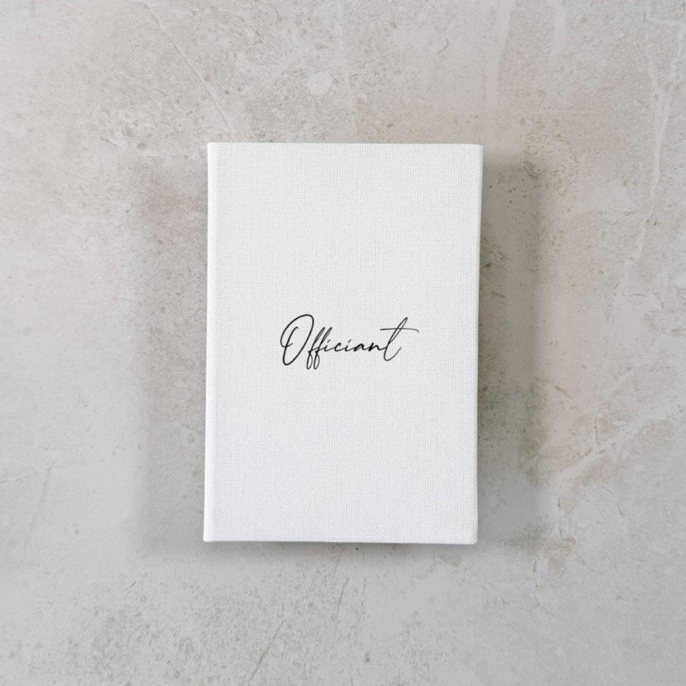 Wedding Officiant Book Linen Celebrant Book D46