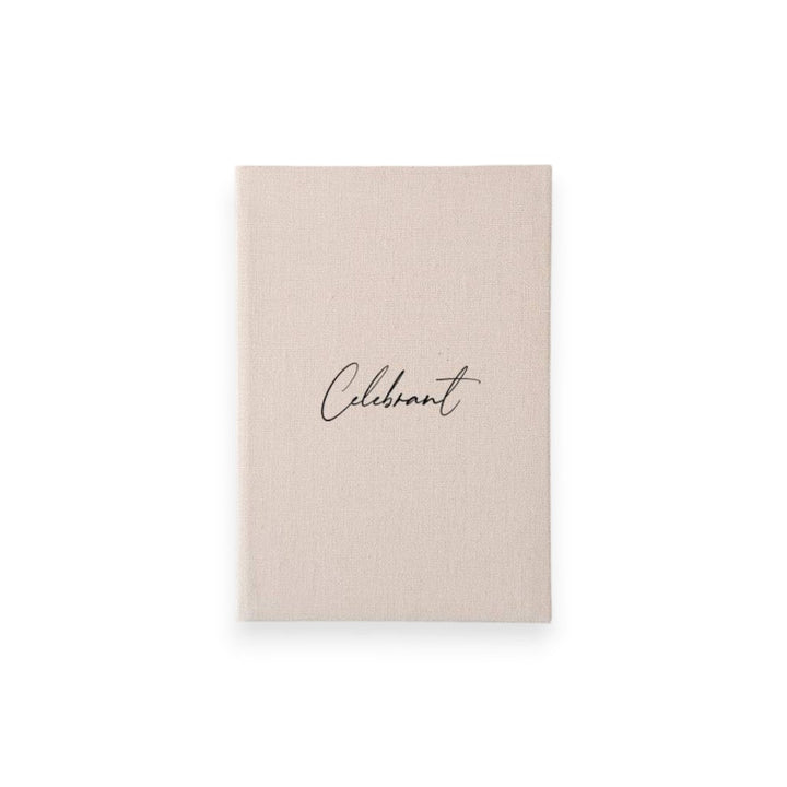 Wedding Officiant Book Linen Celebrant Book D46