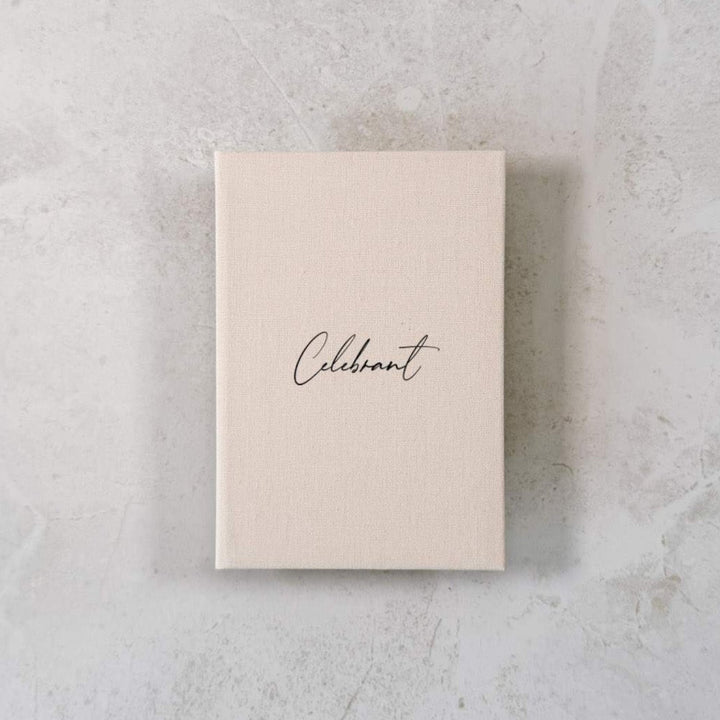 Wedding Officiant Book Linen Celebrant Book D46