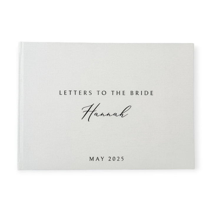 Elegant Letters to the Bride Ivory Linen Design