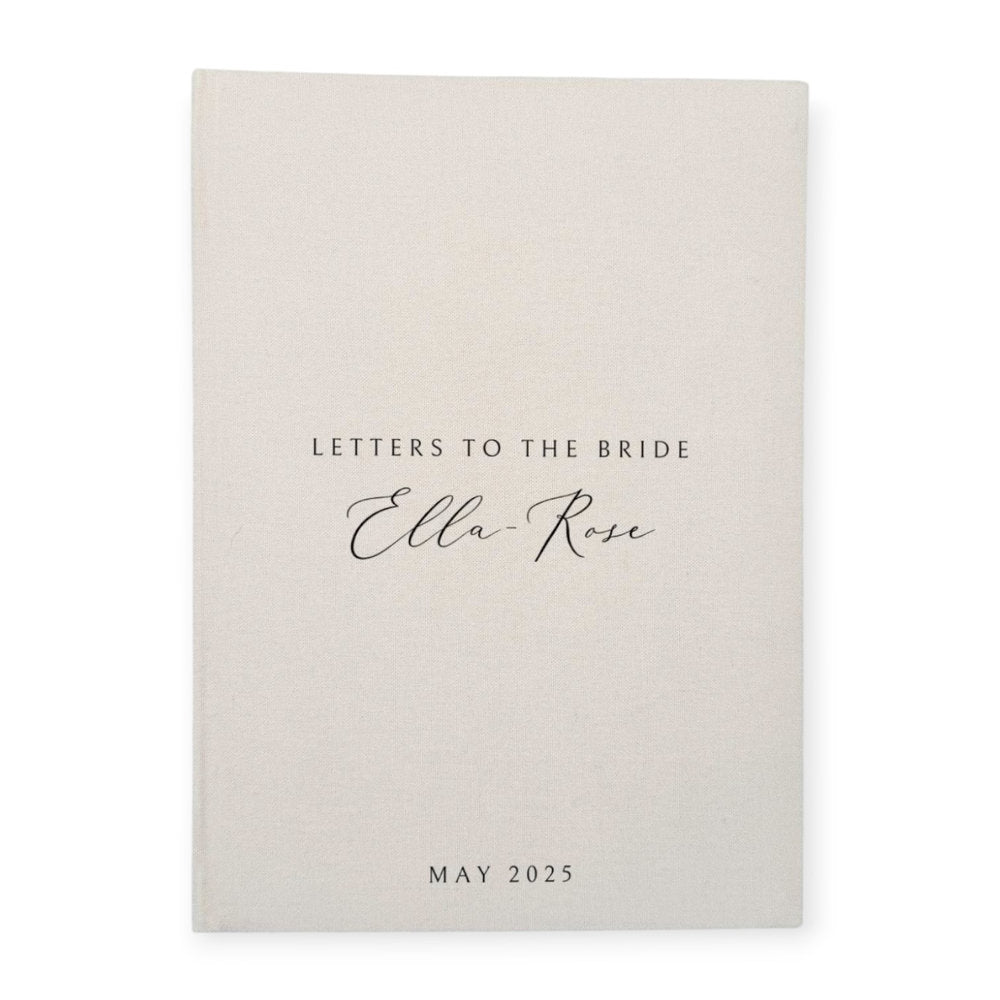 Timeless Letters to the Bride Book Almond Linen Design