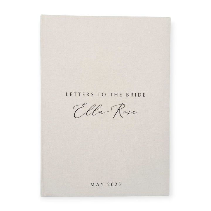 Timeless Letters to the Bride Book Almond Linen Design