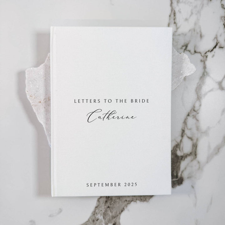 Timeless Letters to the Bride Book Ivory Linen Design