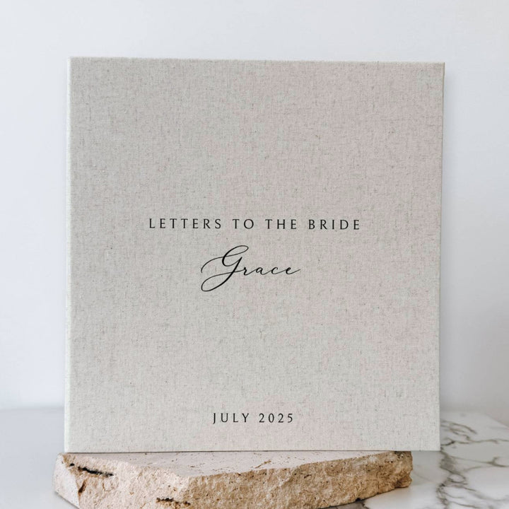 Classic Letters to the Bride Album Self-Adhesive Ivory Linen