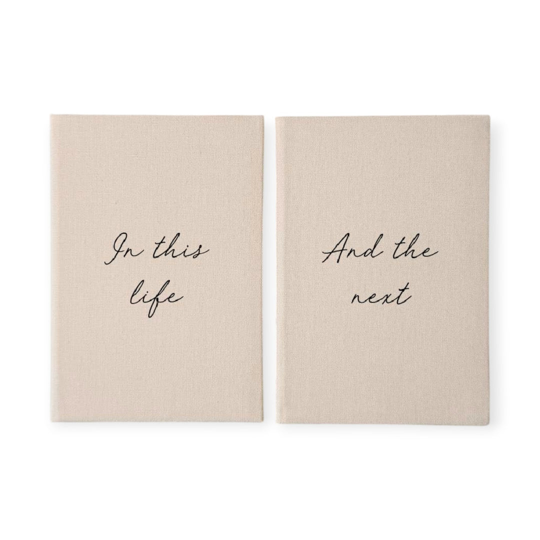 His and hers wedding vow books