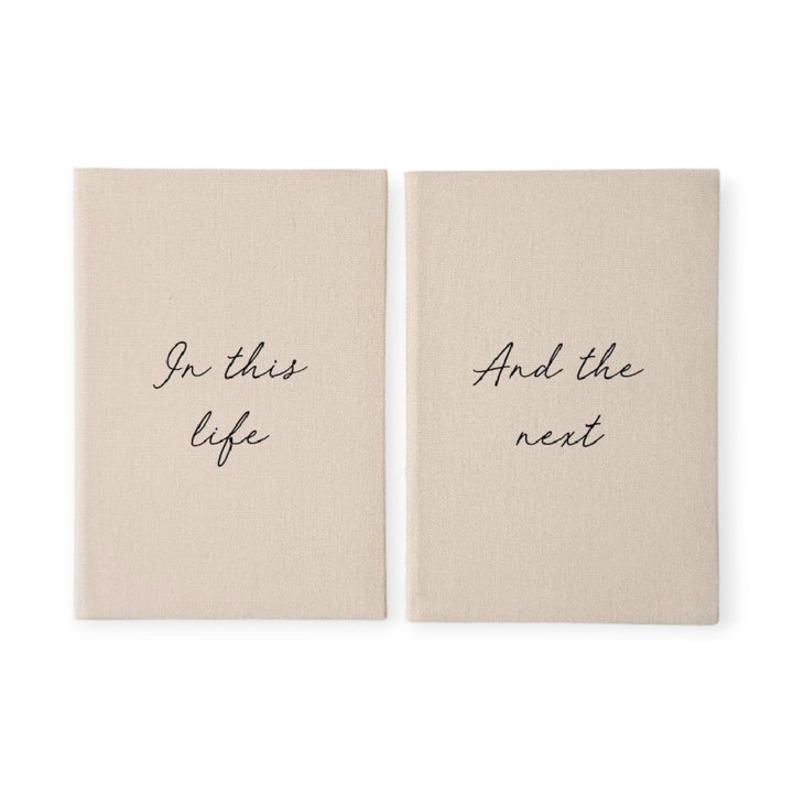 His and hers wedding vow books