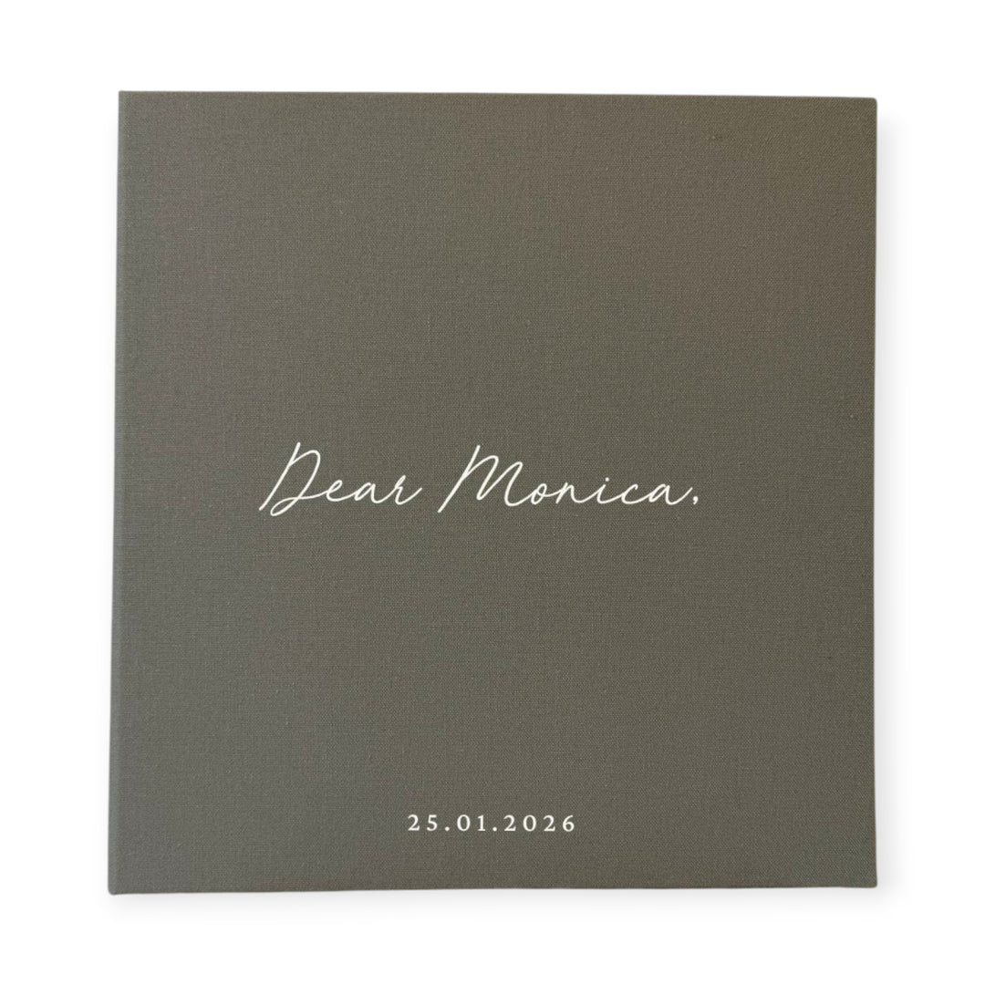 Personalised Letters to the Bride Keepsake Album Self-Adhesive Sand Linen