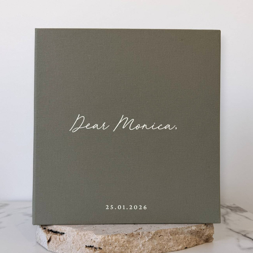 Personalised Letters to the Bride Keepsake Album Self-Adhesive Sand Linen