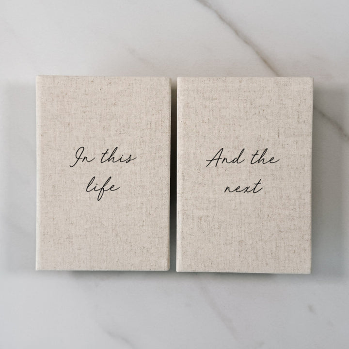 His and hers wedding vow books