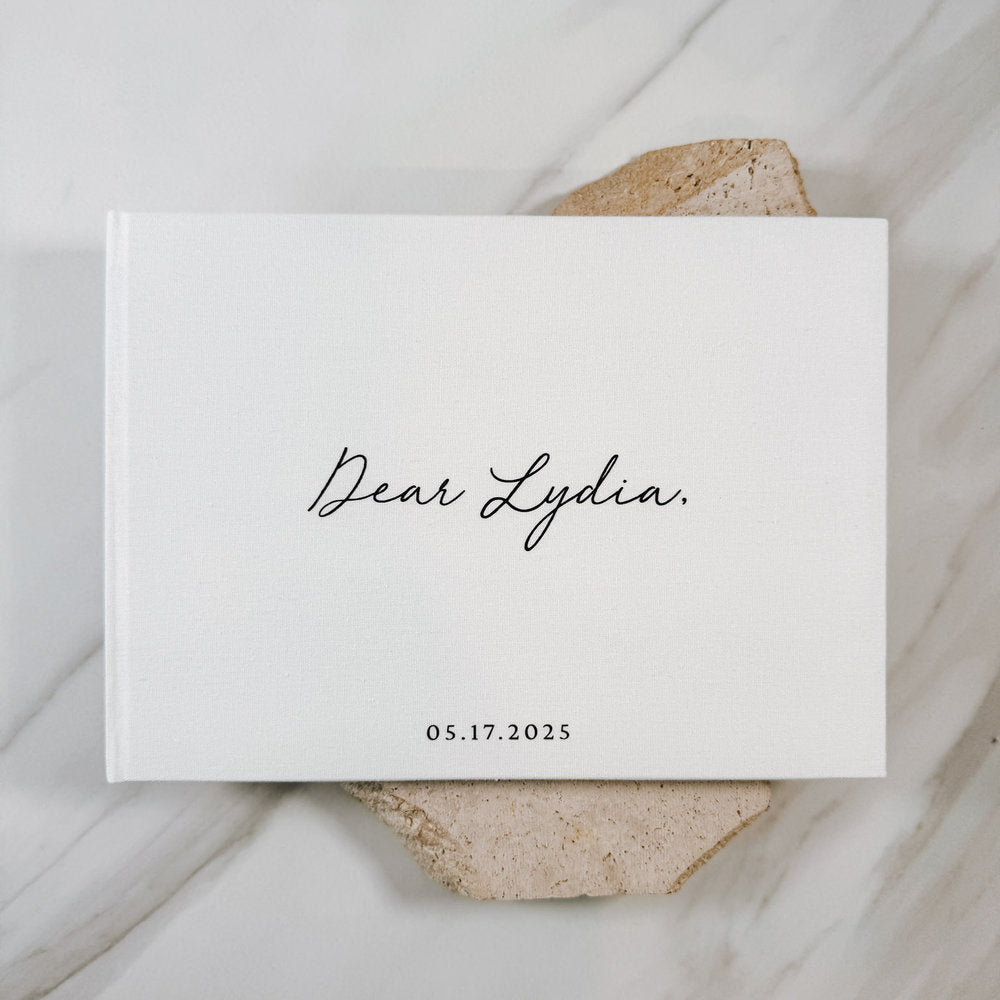 Letters to the Bride Memory Book Ivory Linen