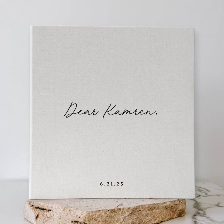 Personalised Letters to the Bride Keepsake Album Self-Adhesive Sage Linen