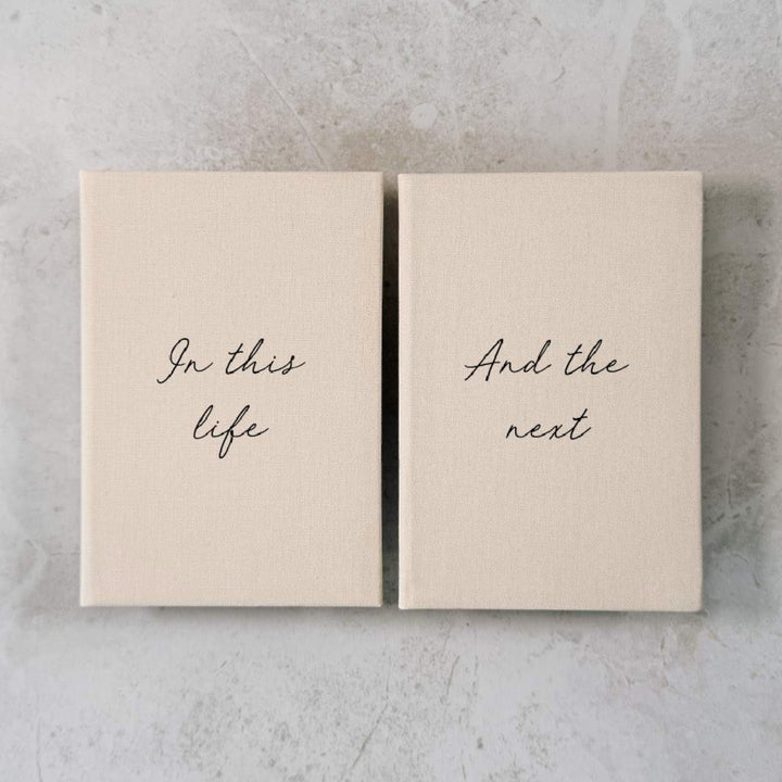 His and hers wedding vow books