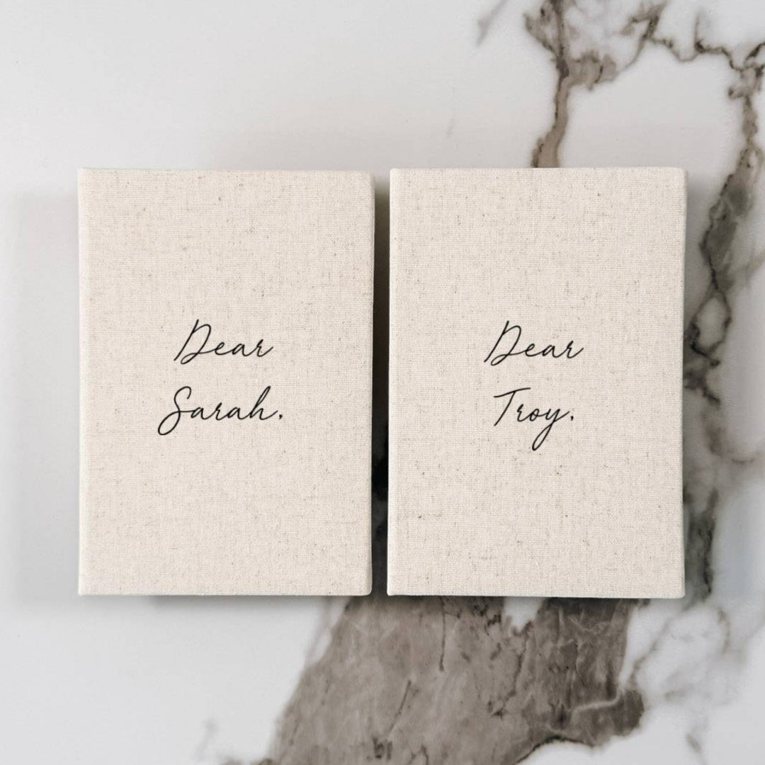 Custom Wedding Vow Books - Linen Vow Books D48