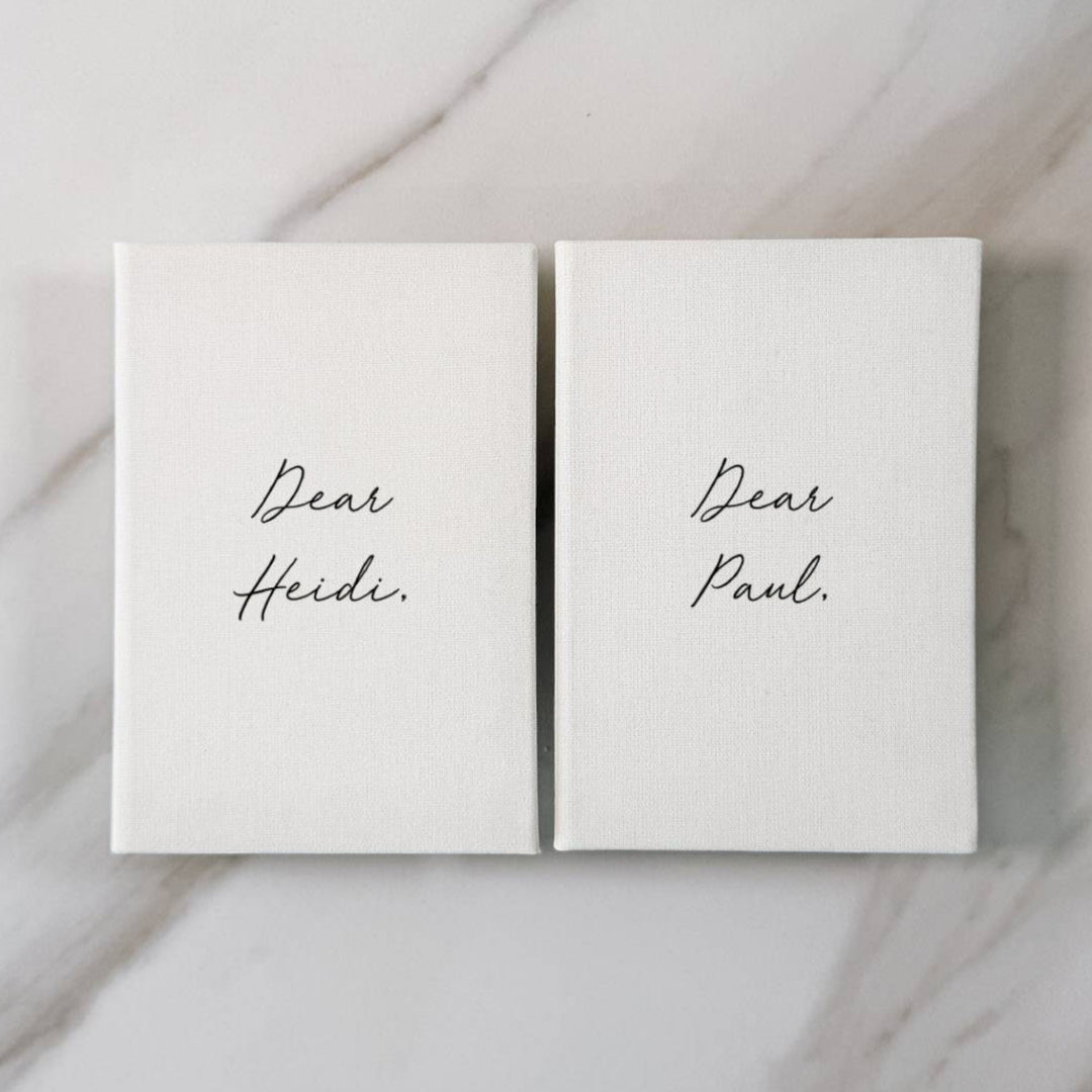 Custom Wedding Vow Books - Linen Vow Books D48