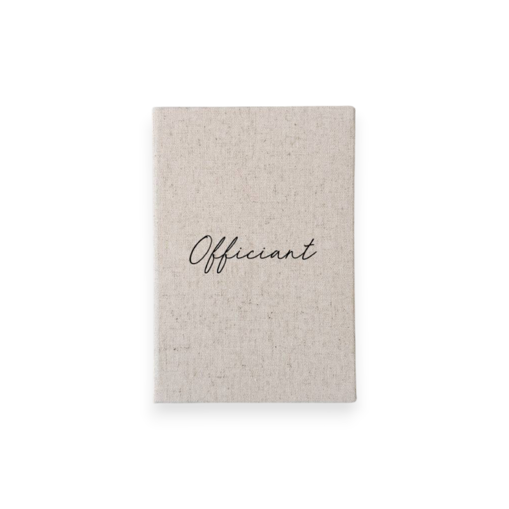 Wedding Officiant Book Linen Celebrant Book D48