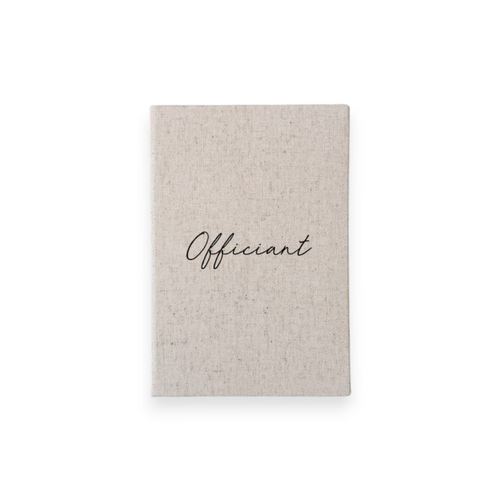 Wedding Officiant Book Linen Celebrant Book D48