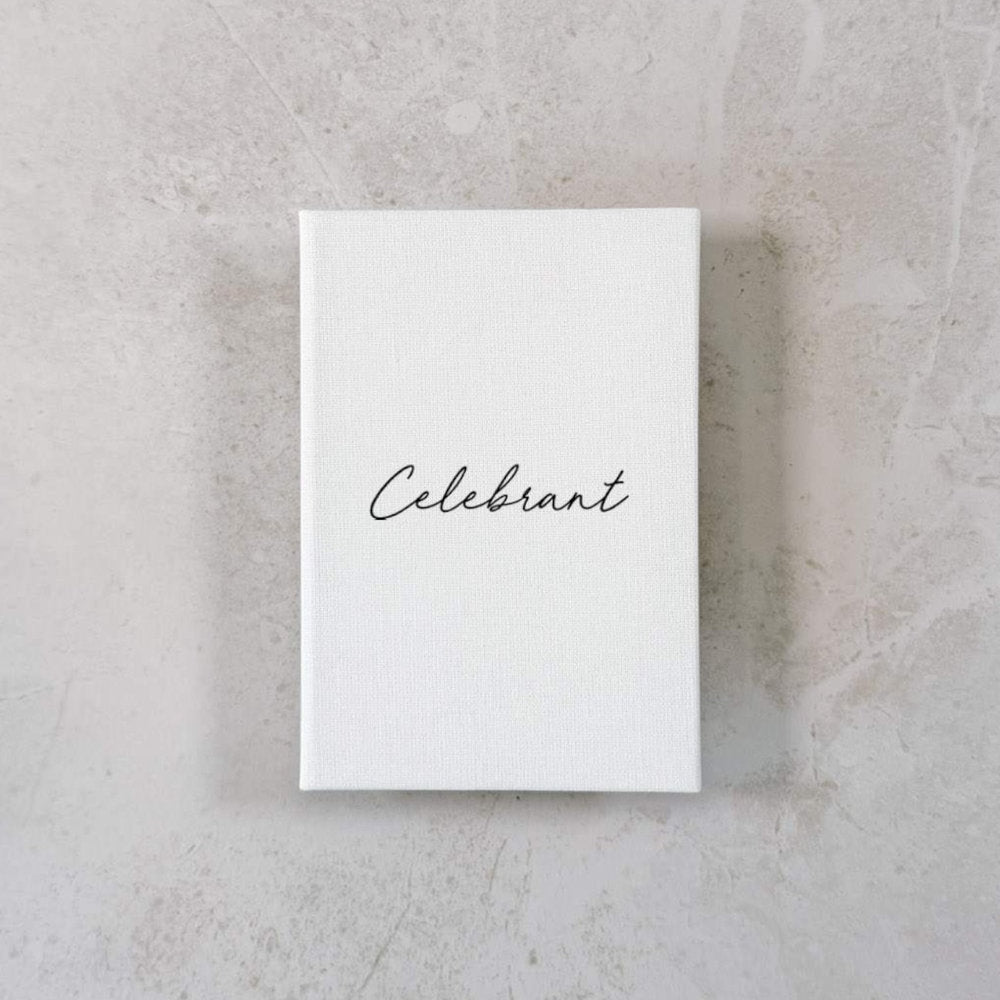 Wedding Officiant Book Linen Celebrant Book D48