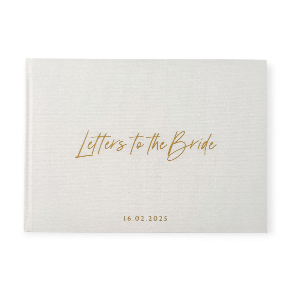 Letters to the Bride Memory Book Ivory Linen