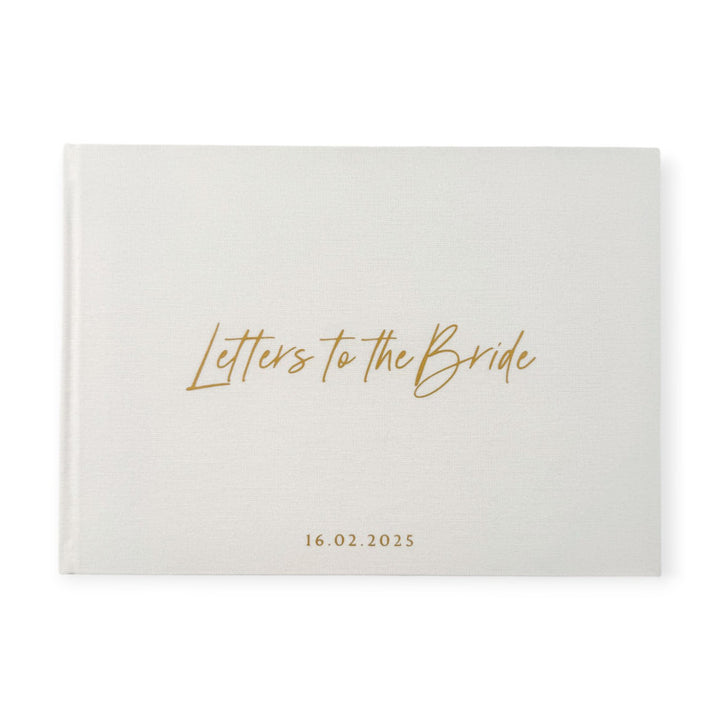 Letters to the Bride Memory Book Ivory Linen