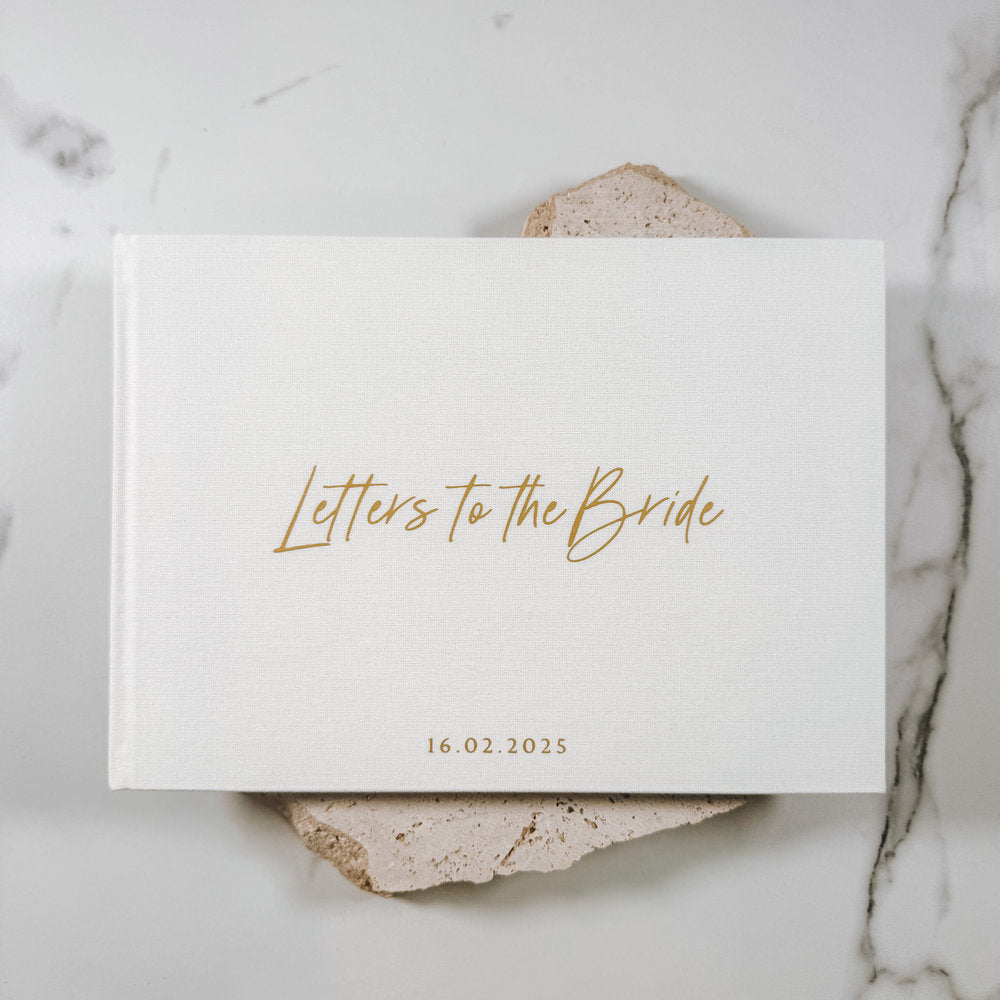 Letters to the Bride Memory Book Ivory Linen