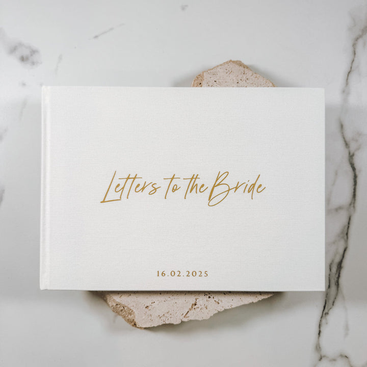 Letters to the Bride Memory Book Ivory Linen