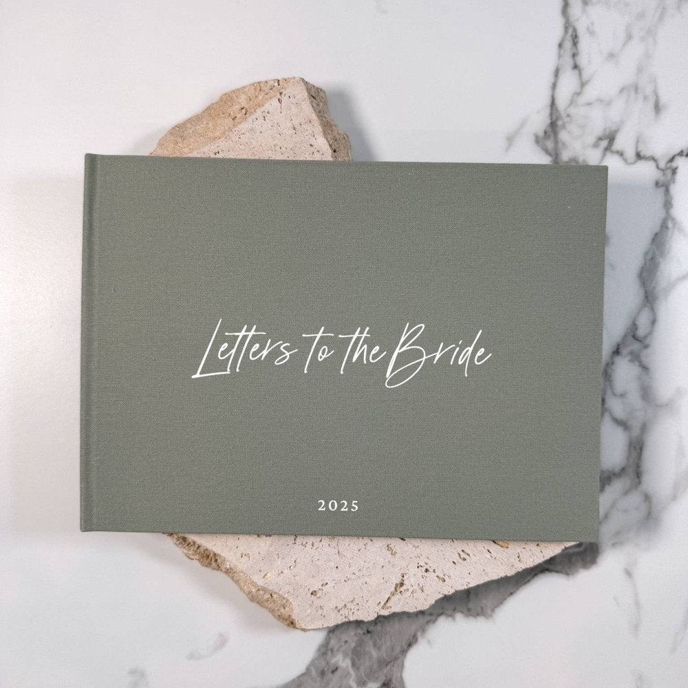 Letters to the Bride Memory Book Sage Linen