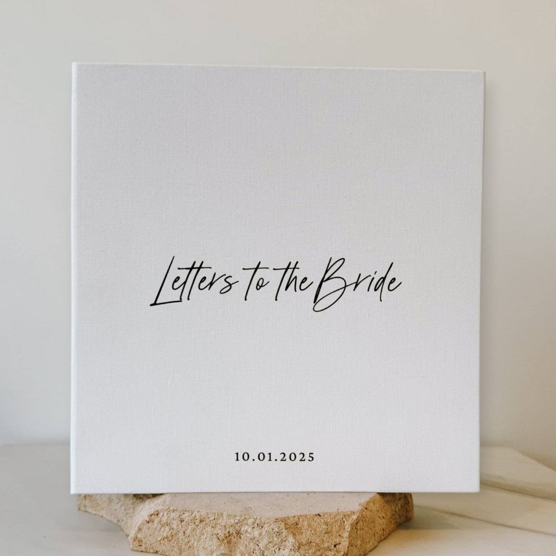 Elegant Letters to the Bride Album Self-Adhesive Sand Linen