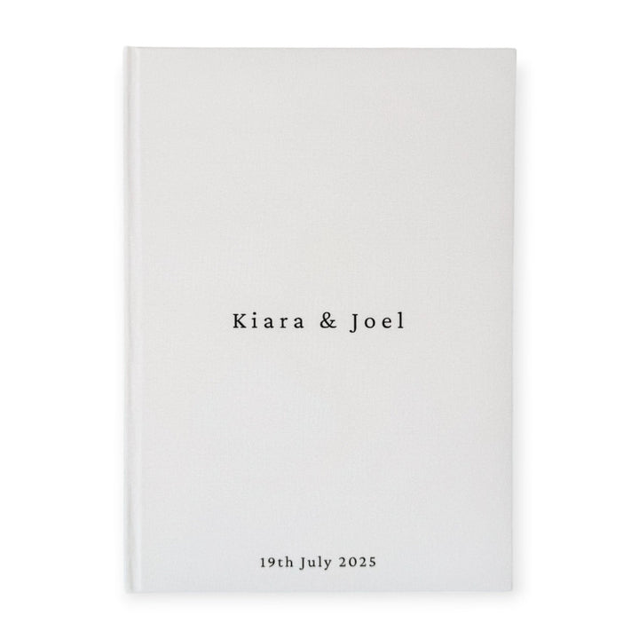 Wedding Memory Book Linen White Cover