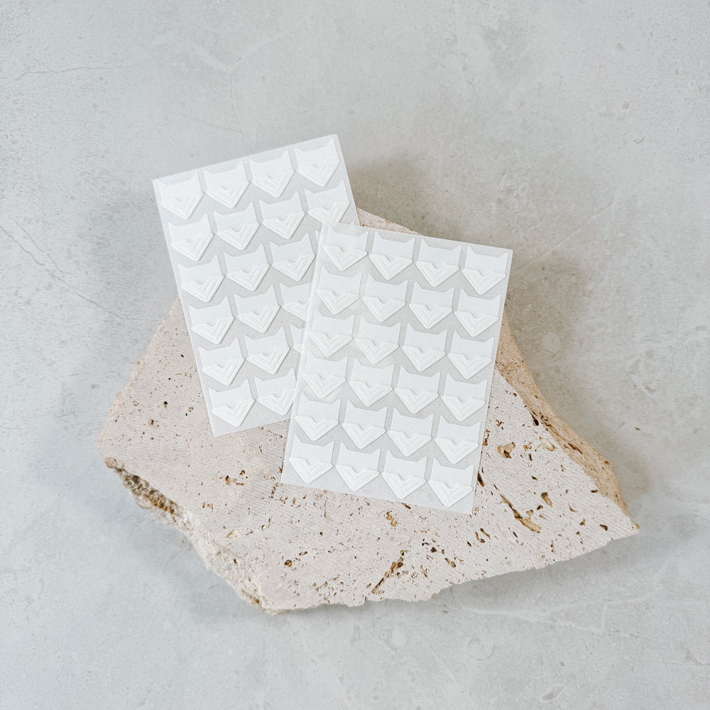 White Self-Adhesive Photo Corners For Guest Books