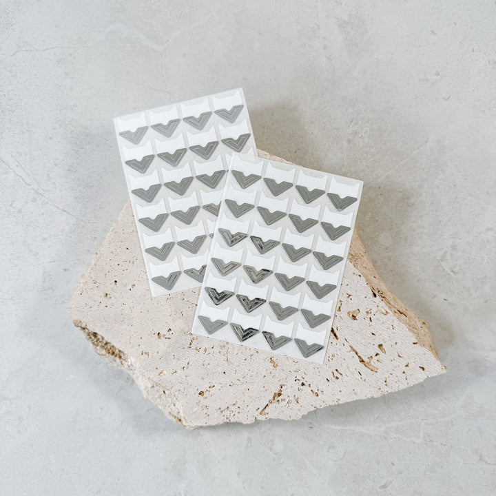 Silver Self-Adhesive Photo Corners For Guest Books
