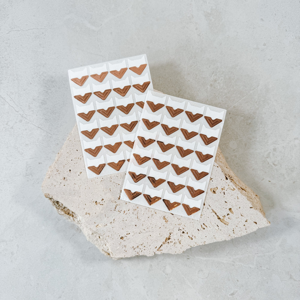 Rose Gold Self-Adhesive Photo Corners For Guest Books