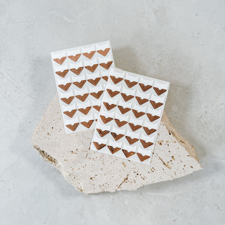 Rose Gold Self-Adhesive Photo Corners For Guest Books