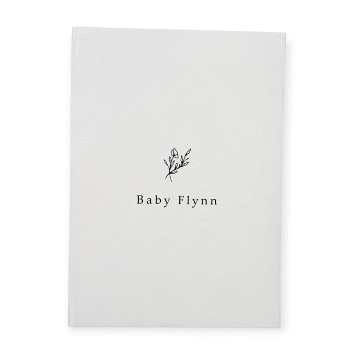 Elegant Baby Shower Guest Book A4 Ivory Linen Design