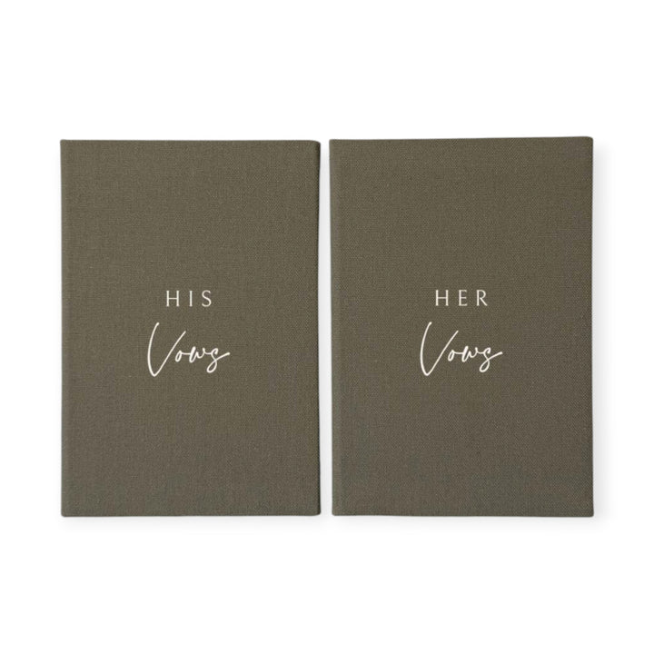 Custom Wedding Vow Books - Linen Vow Books D54