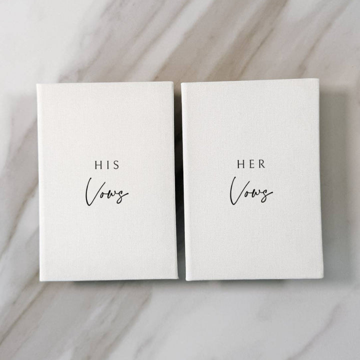 Custom Wedding Vow Books - Linen Vow Books D54
