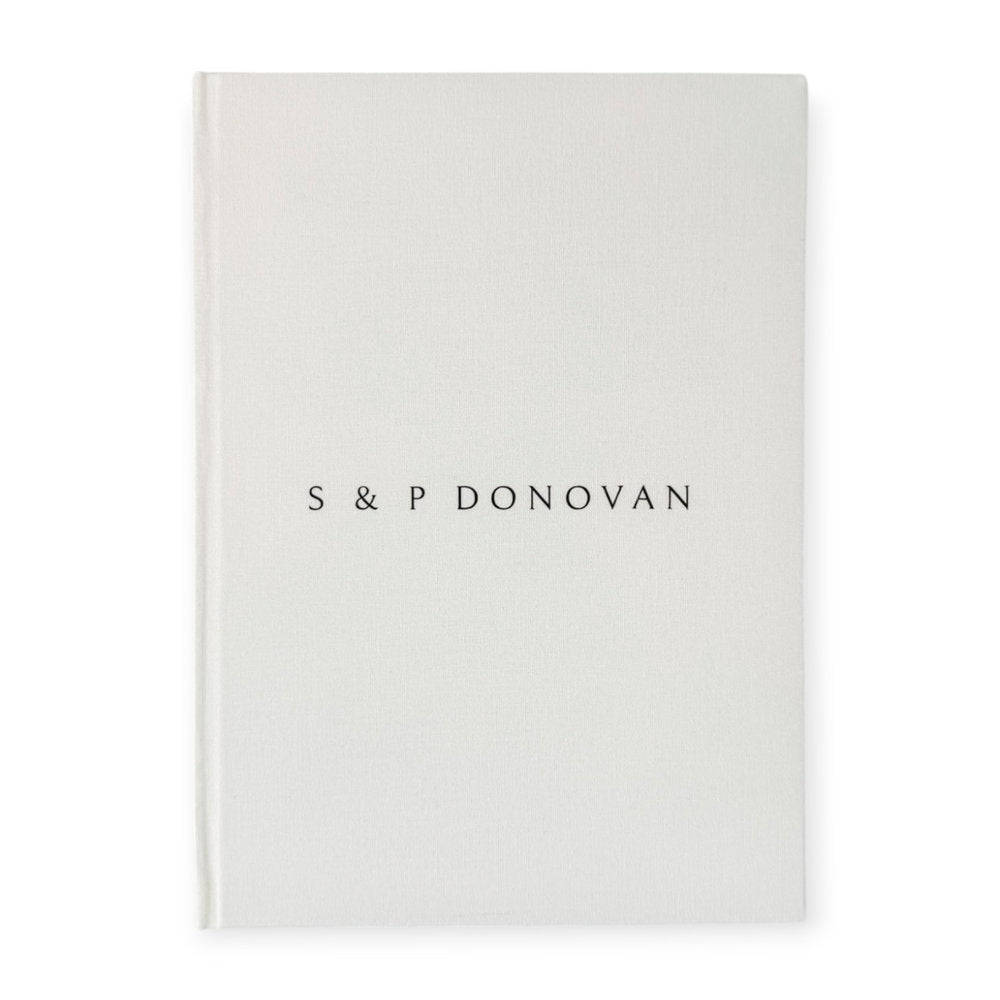 Personalised Guest Book Ivory Wedding Design