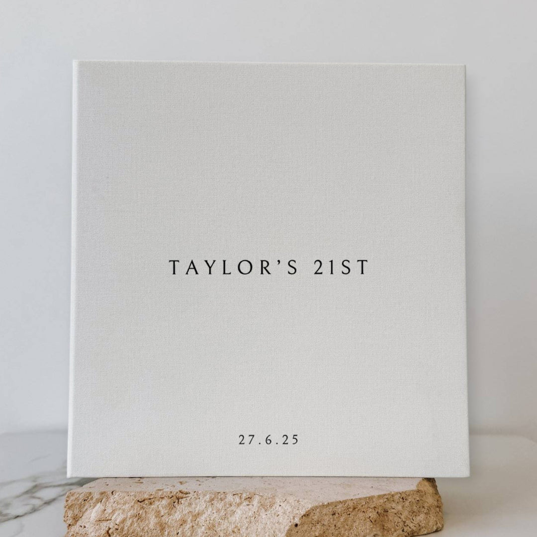 Birthday Photo Album Self-Adhesive Sage Linen