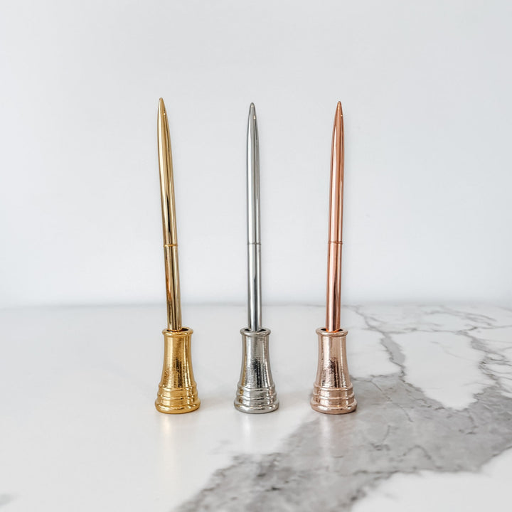 Guest Book Pen Set with Stand - Smudge Proof Writing Pen