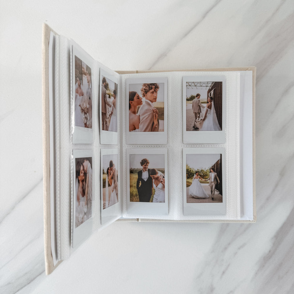 Custom Wedding Photo Album - Linen Wedding Instax Album D03